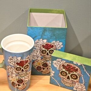 Skull Tall Mug-Gently Used w. Matching Box